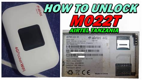 How to unlock Airtel Vida M2 LTE Mifi M022 / M022T .